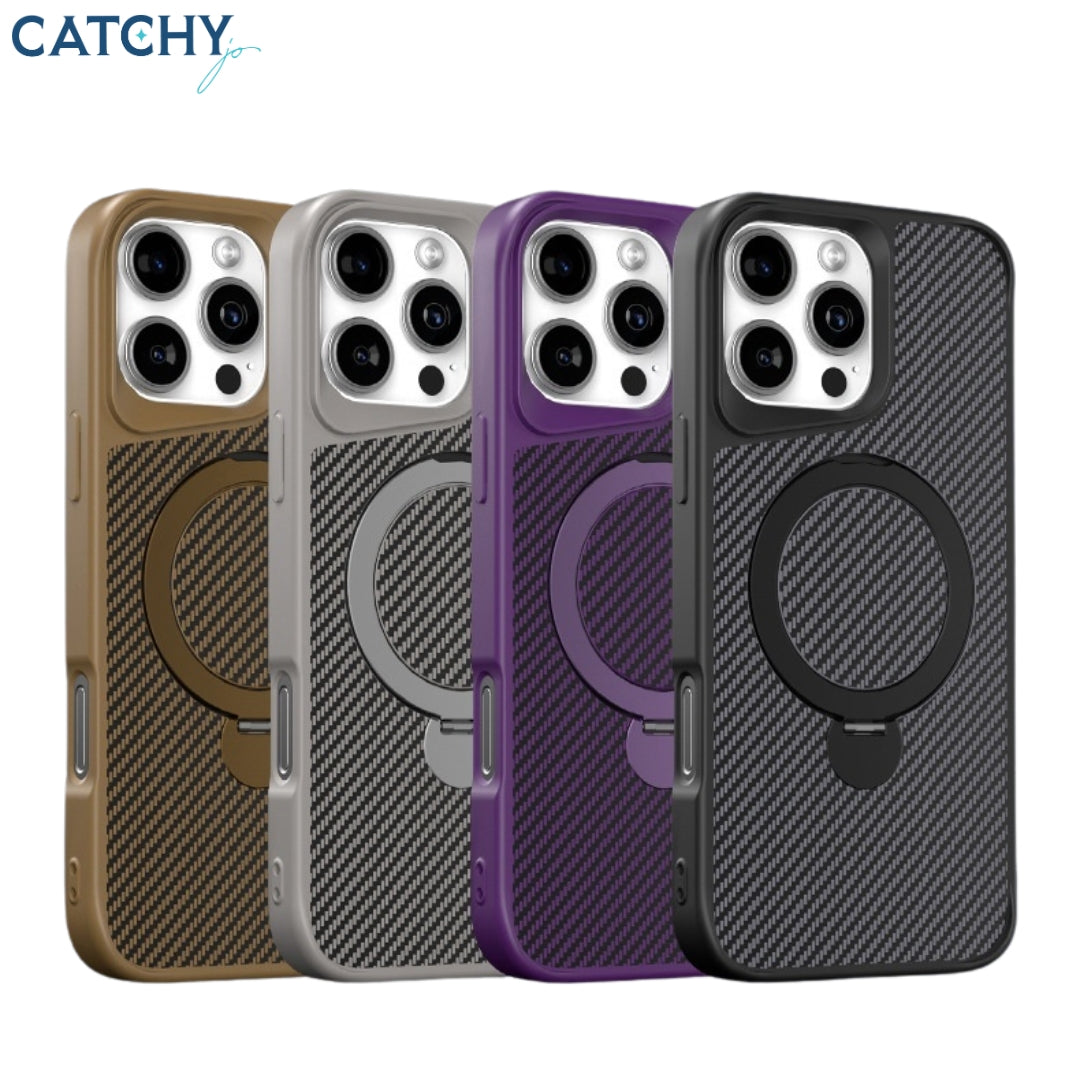 Premium Wireless Charging Metal Ring Stand Case