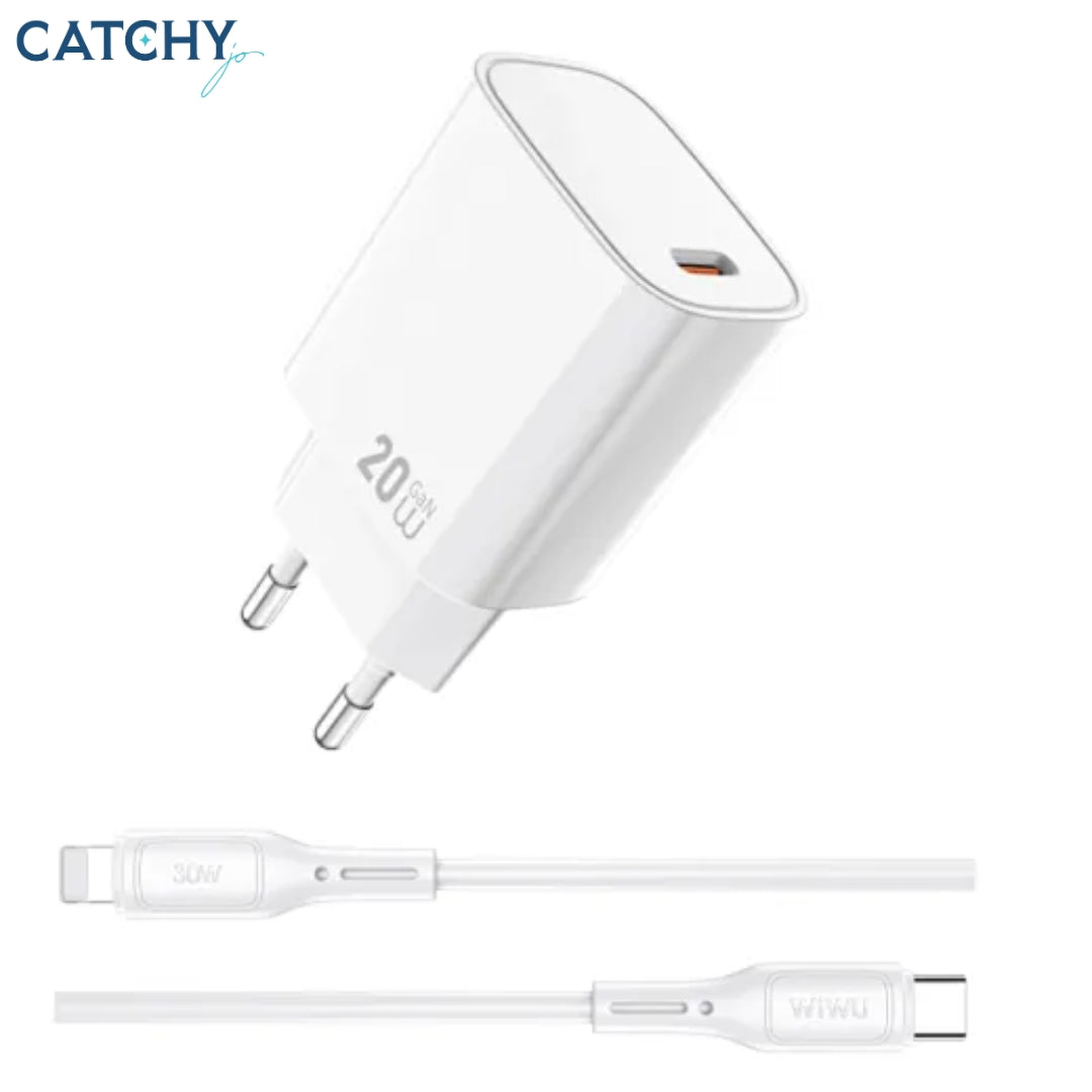 WiWU Wi-G007 Essen GaN Fast Charger+Cable Combo (20W)