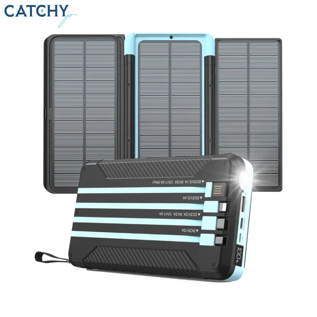 Powerology Solar Multi-Cable Power Bank (16000mAh)