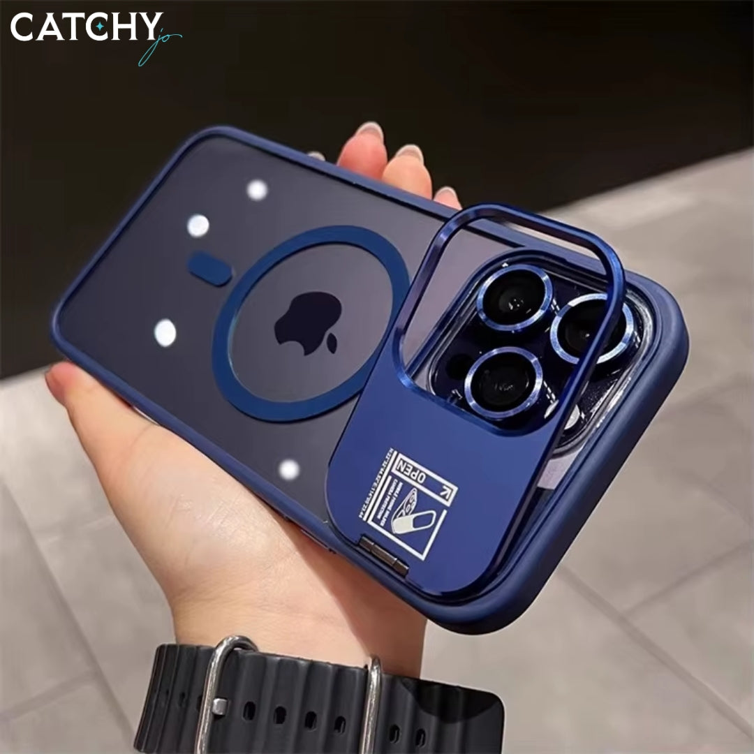 iPhone Shockproof Magnetic Camera Glass Case