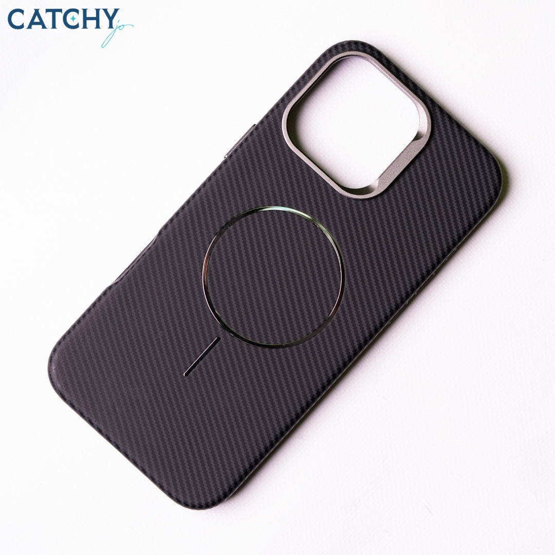 iPhone Hard Carbon Fiber Case With Slim MagSafe Case