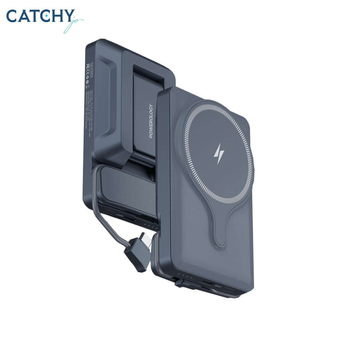 Powerology Power Bank With Magnetic Wireless Charger Car Mount (5000mAh)