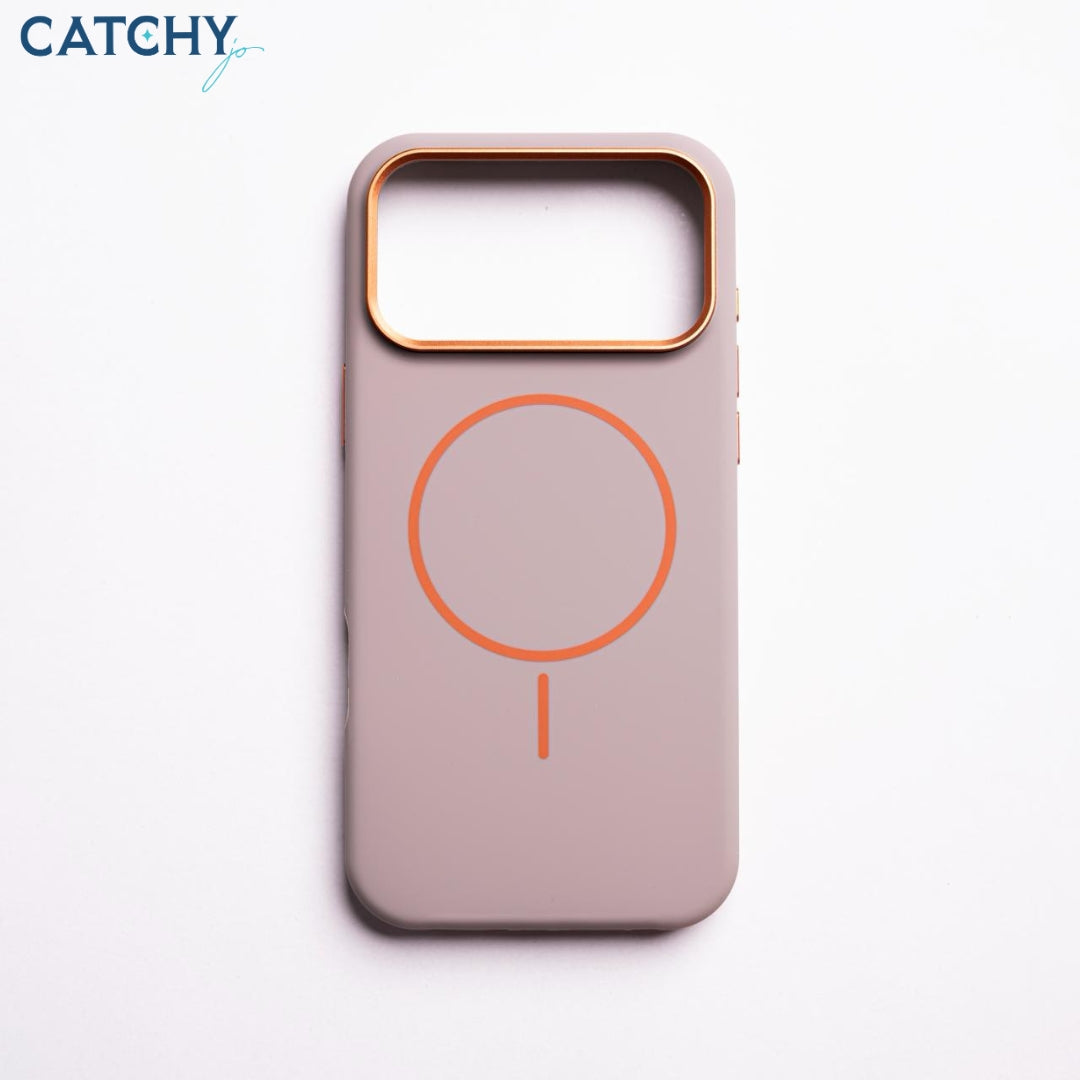 iPhone Silicone MagSafe Slim Case With Metal Camera Frame (1)