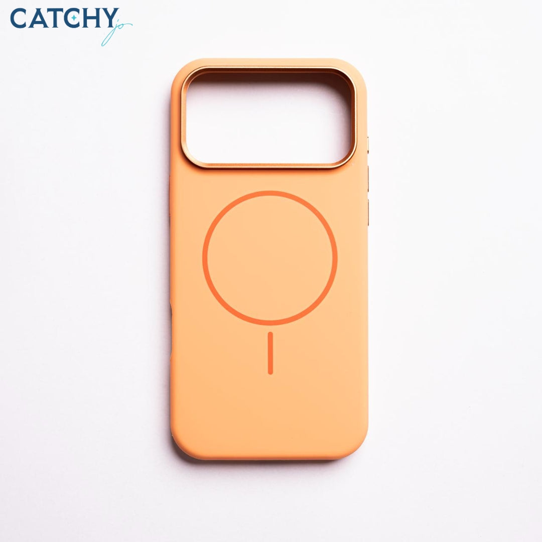iPhone Silicone MagSafe Slim Case With Metal Camera Frame (1)