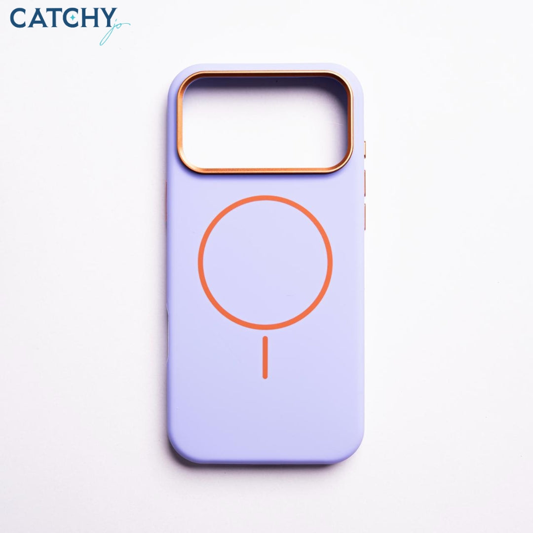 iPhone Silicone MagSafe Slim Case With Metal Camera Frame (1)