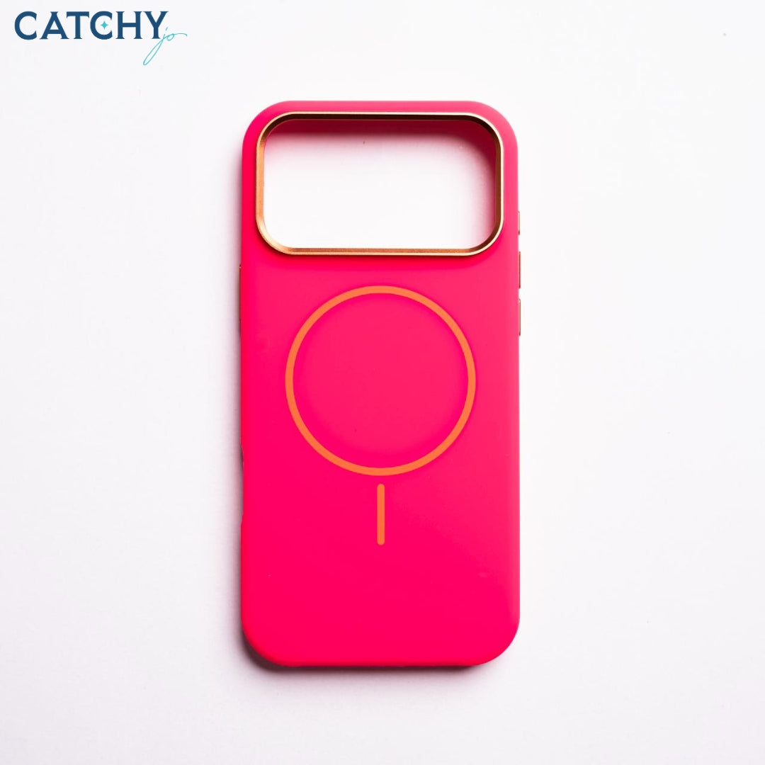 iPhone Silicone MagSafe Slim Case With Metal Camera Frame (1)