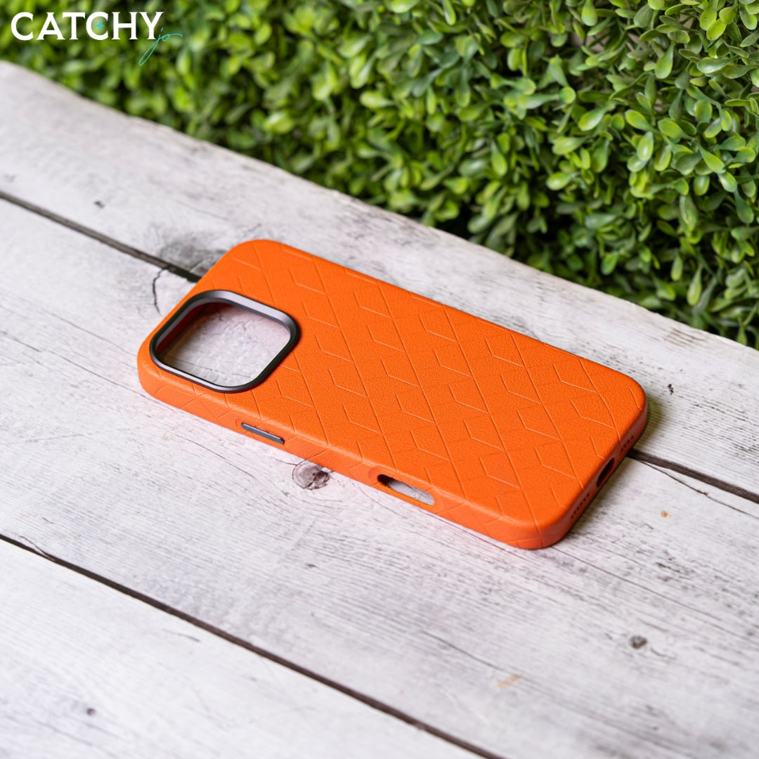 iPhone (11+12+13 Series) Leather Case With Metal Camera Frame