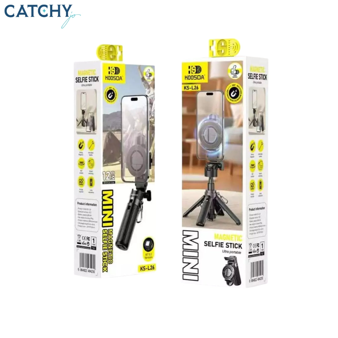KOOSDA KS-L26 360 Rotation Magnetic Retractable Bluetooth Selfie Stick