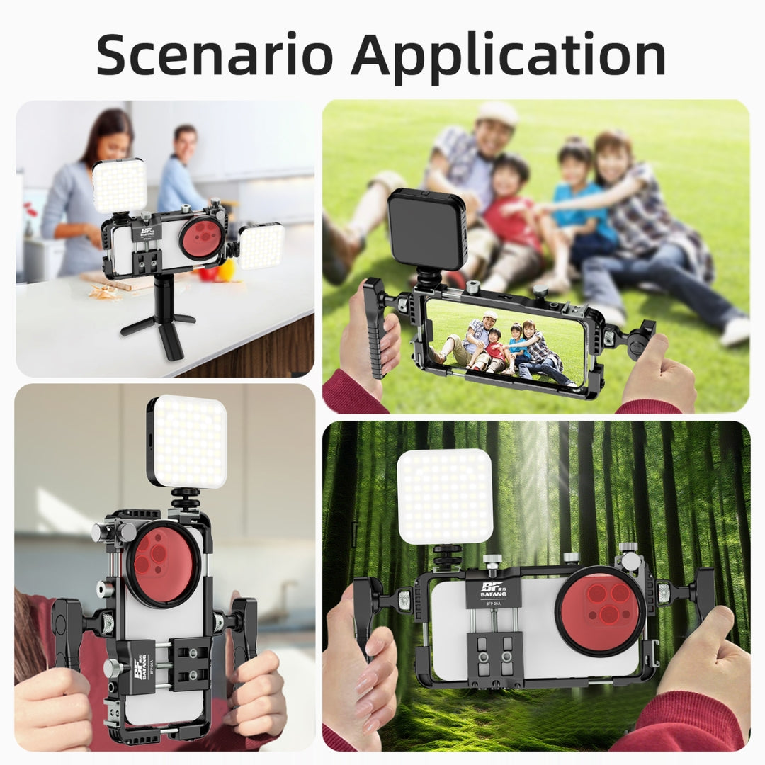 Universal Flexible Plastic Phone Video Rig With Handles Cage Stabilizer