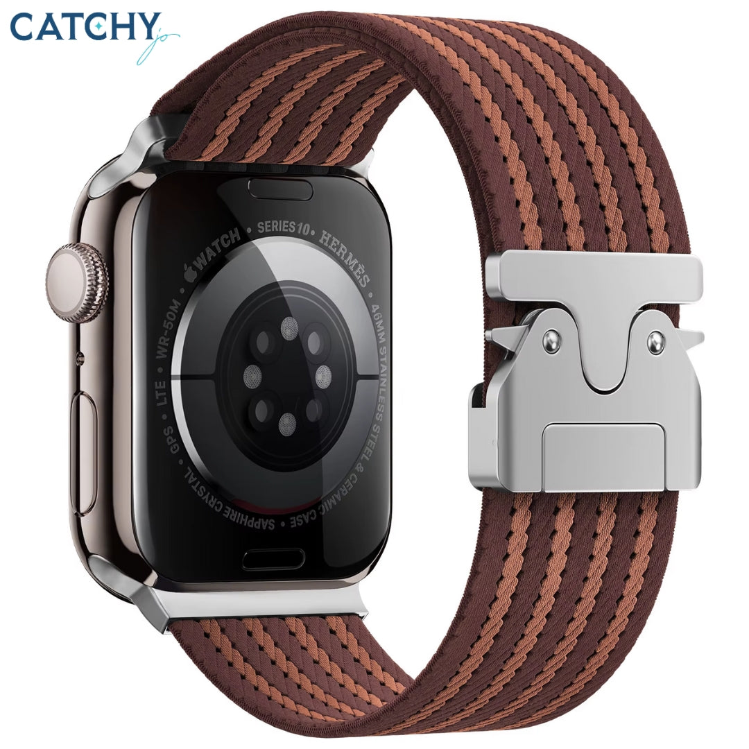Stripe Nylon Braided Apple Watch Band