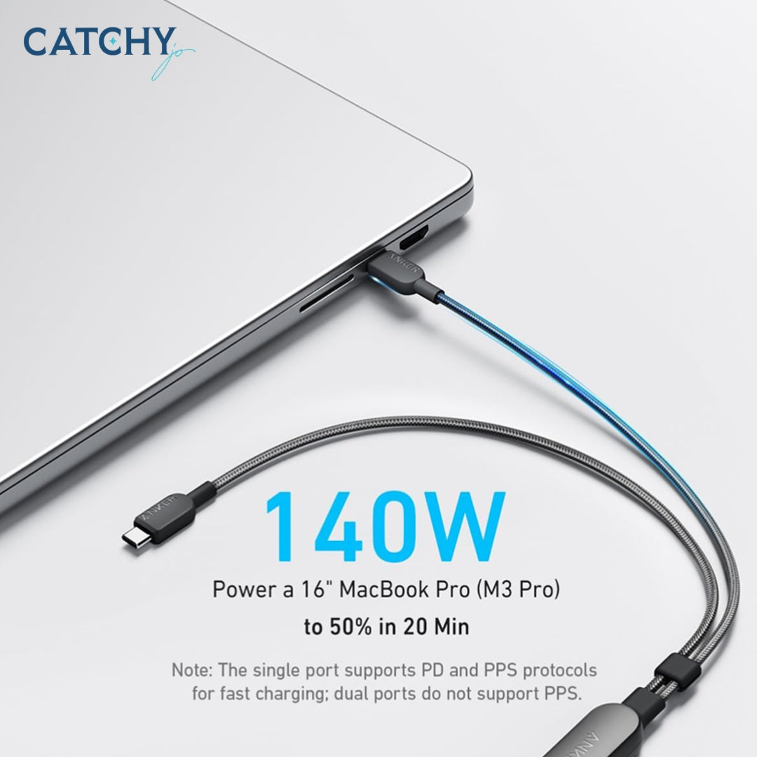 Anker 2 in 1 Type-C Cable (140W)