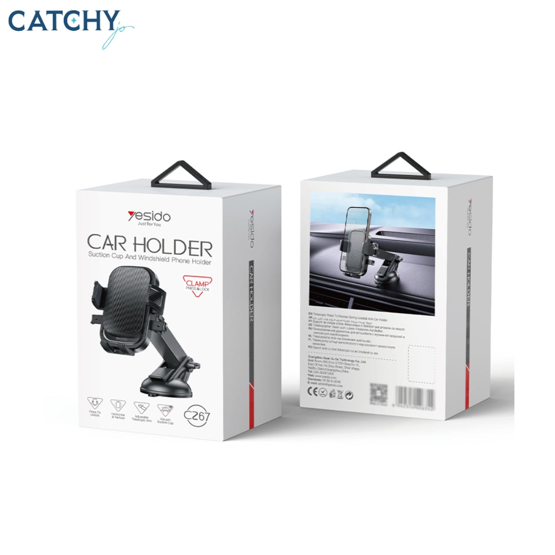 YESIDO C267 360 Adjustable Silicone Car Phone Holder