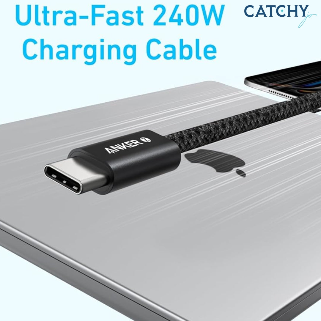 كابل USB C إلى USB C مضفر من Anker Zolo (240W)