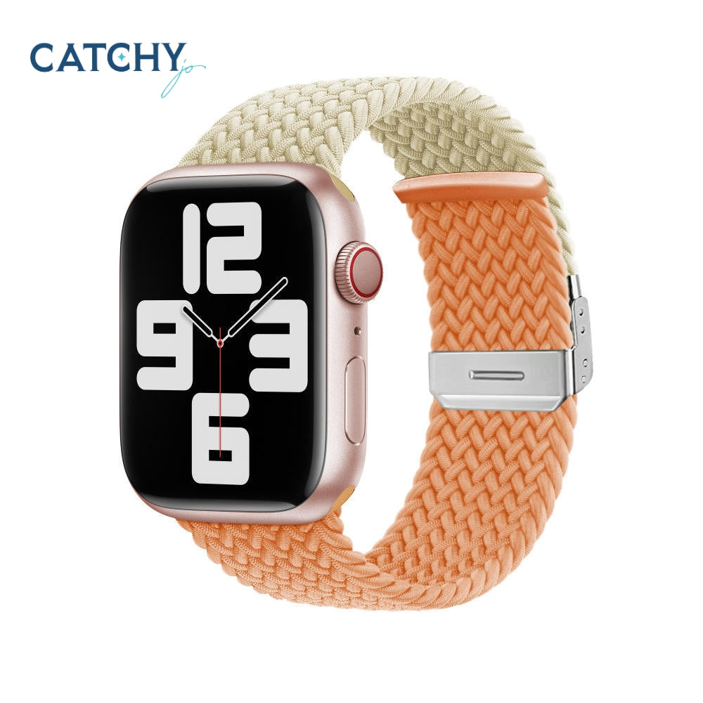 Stretch Adjustable Double Color Nylon Braided Watch Band