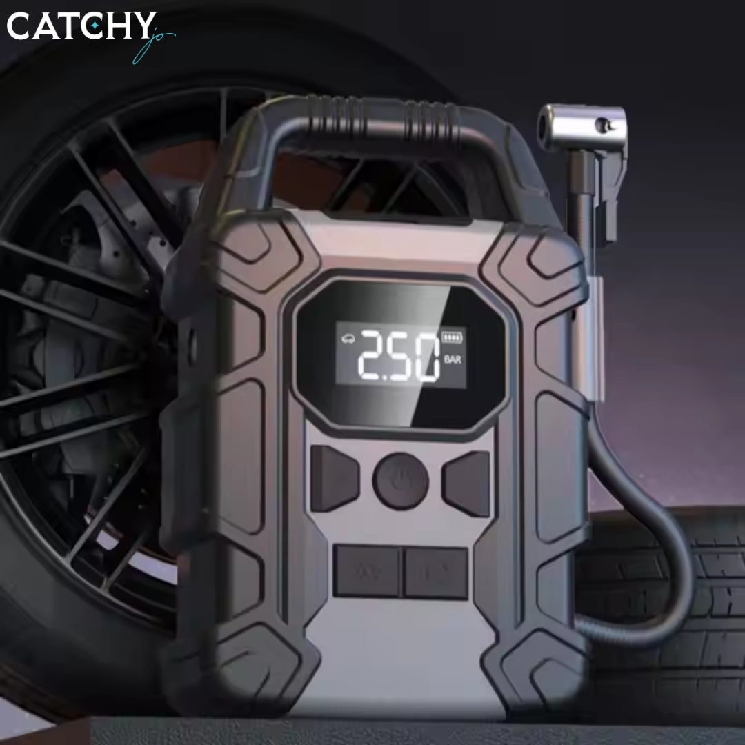 Go-Des Car Electric Air Pump Wireless Tire Inflator With Power Bank Function (7500mAh)