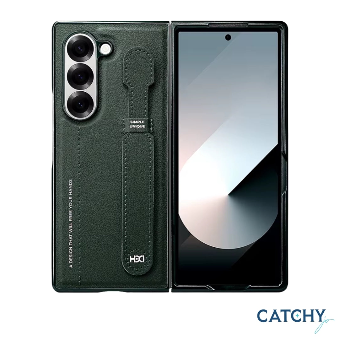 Samsung Z Fold Wristband Leather Protective Case