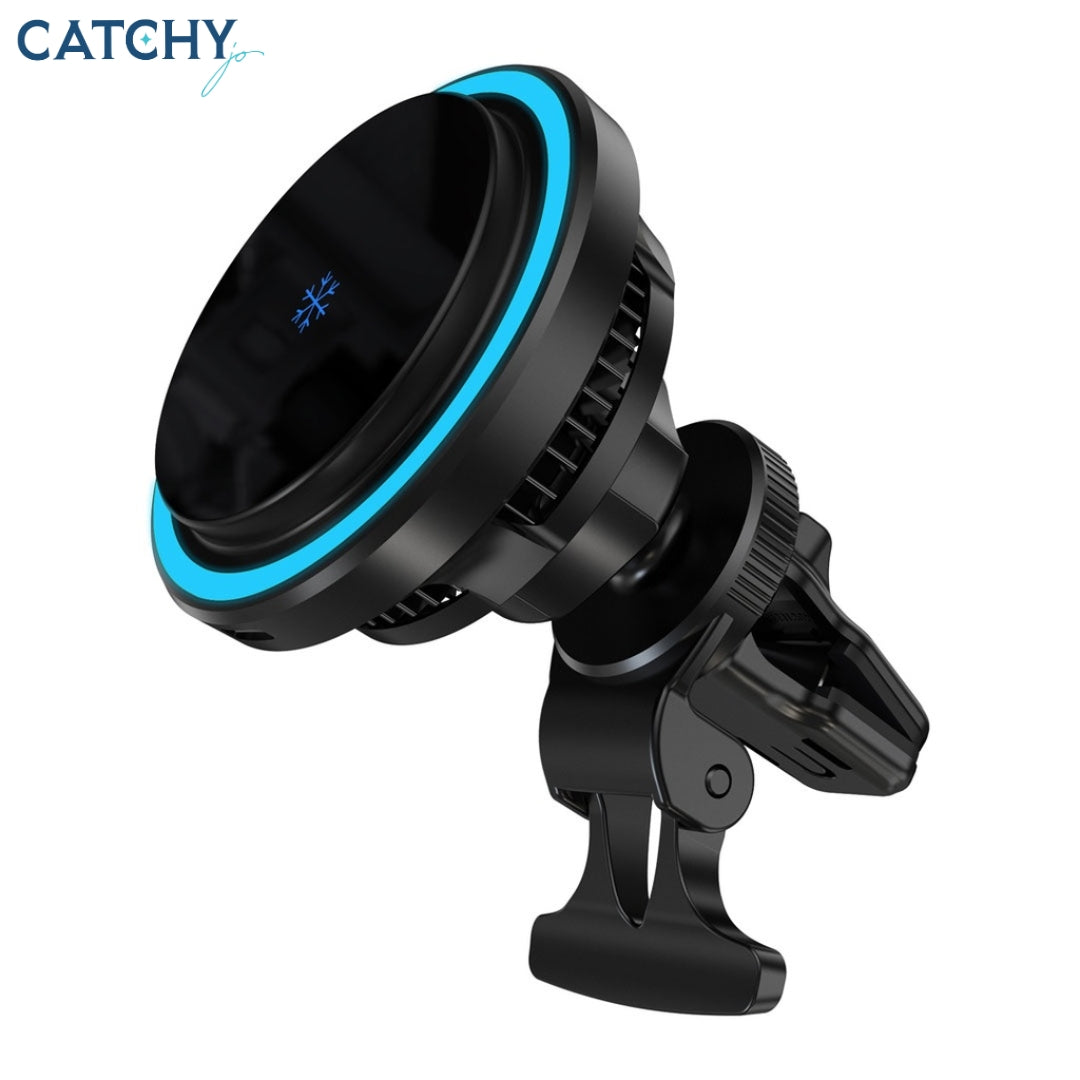 Powerology Qi2 Standard MagSafe Car holder Fast Charger (15W)