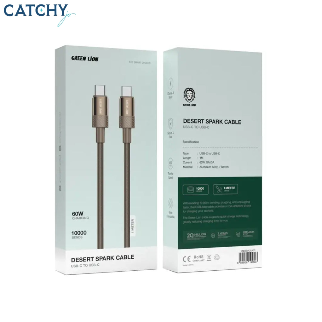 Green Lion Desert Spark Cable Type-C To Type-C 1M (60W)