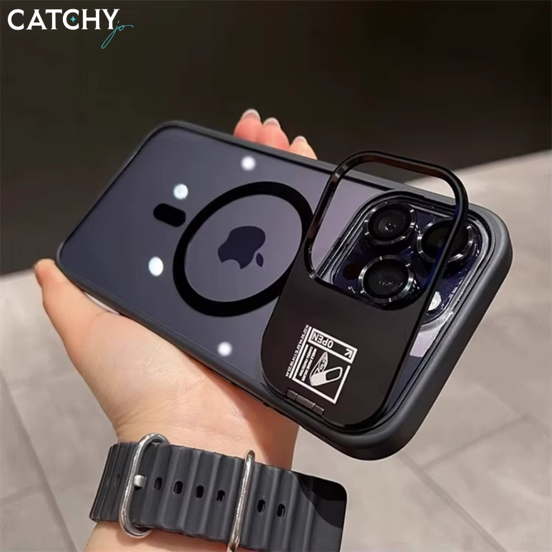 iPhone Shockproof Magnetic Camera Glass Case