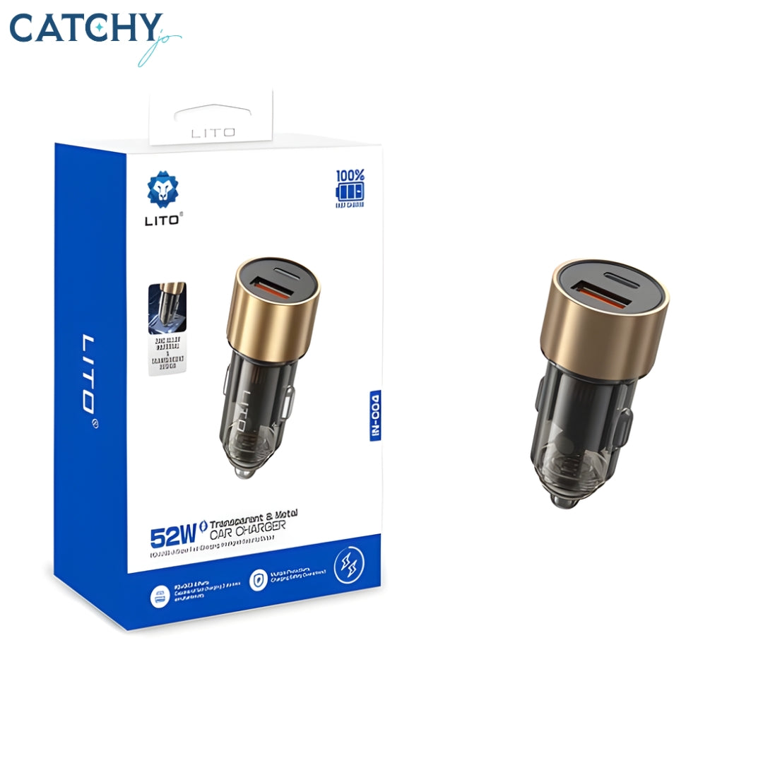 LITO IN-C04 Transparent Metal Car Charger