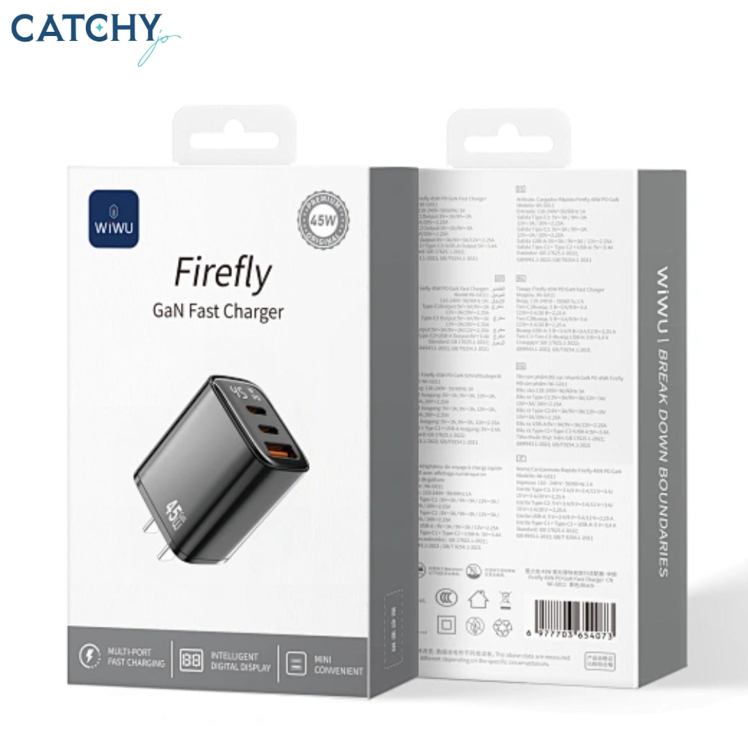 WiWU Wi-G011 Firefly PD GaN Fast Charger Adapter (45W)