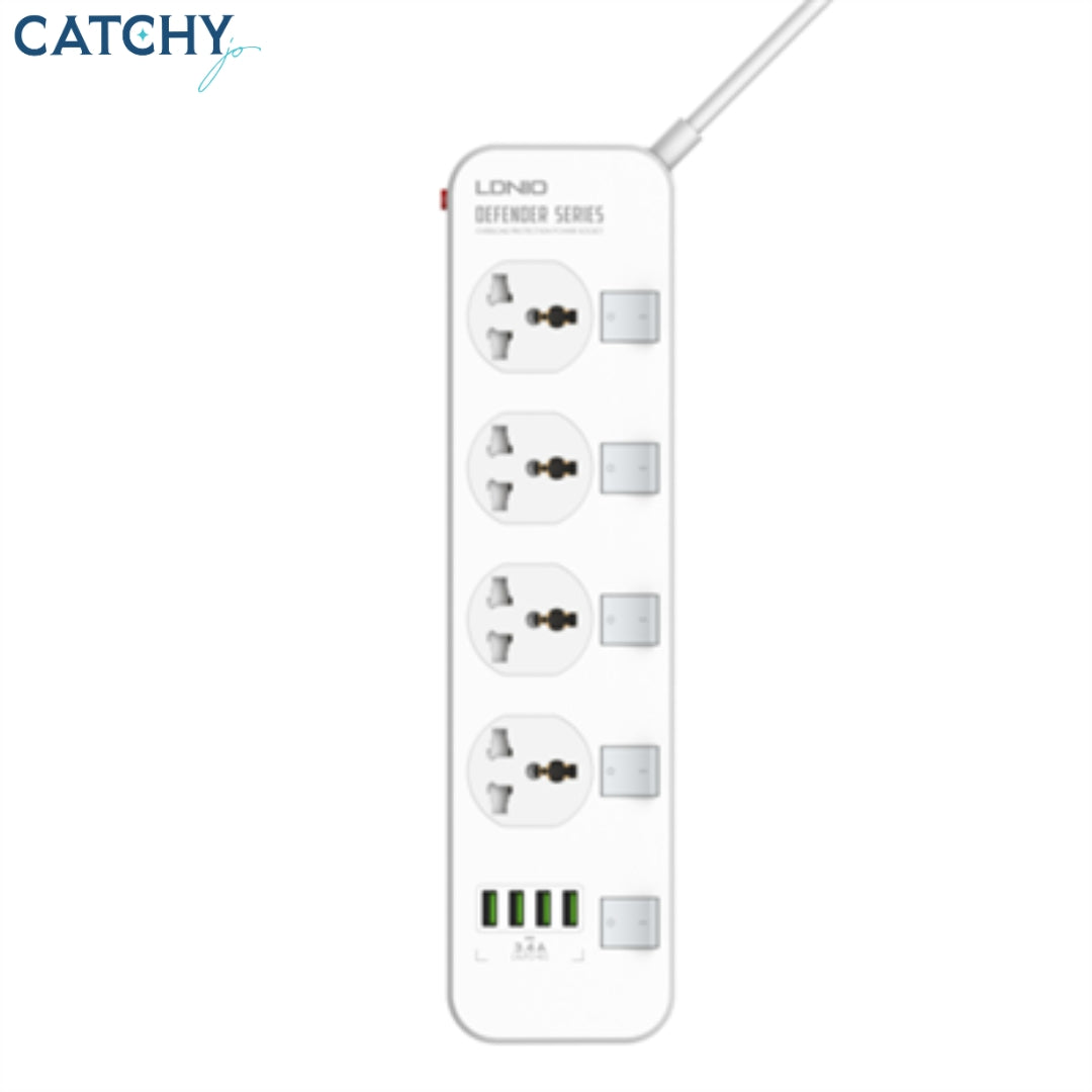 LDNIO SC4408 4 AC Outlets Universal Power Strip