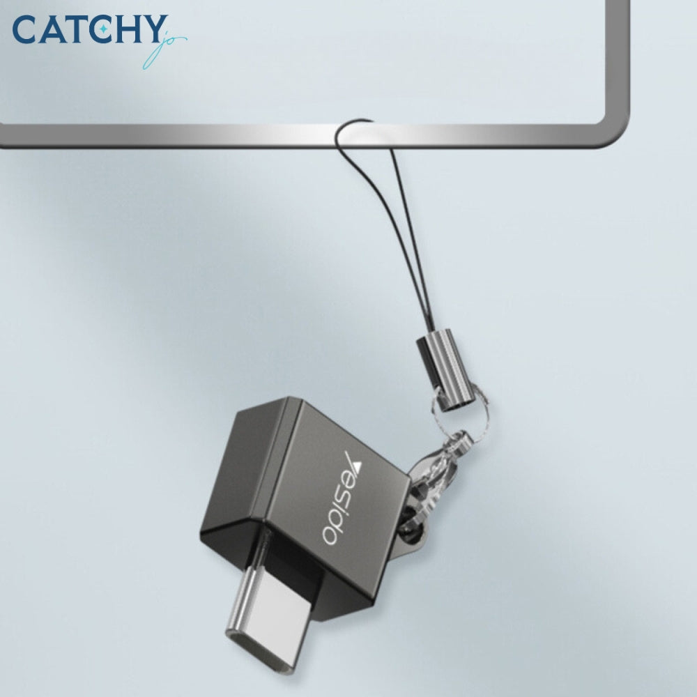 YESIDO GS08 Type-C To USB 3.0 OTG Mini Connector Adapter With Keychain