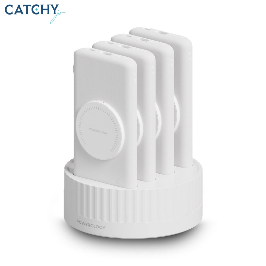 Powerology 4 in 1 Station Wireless Power Bank (10000mAh)