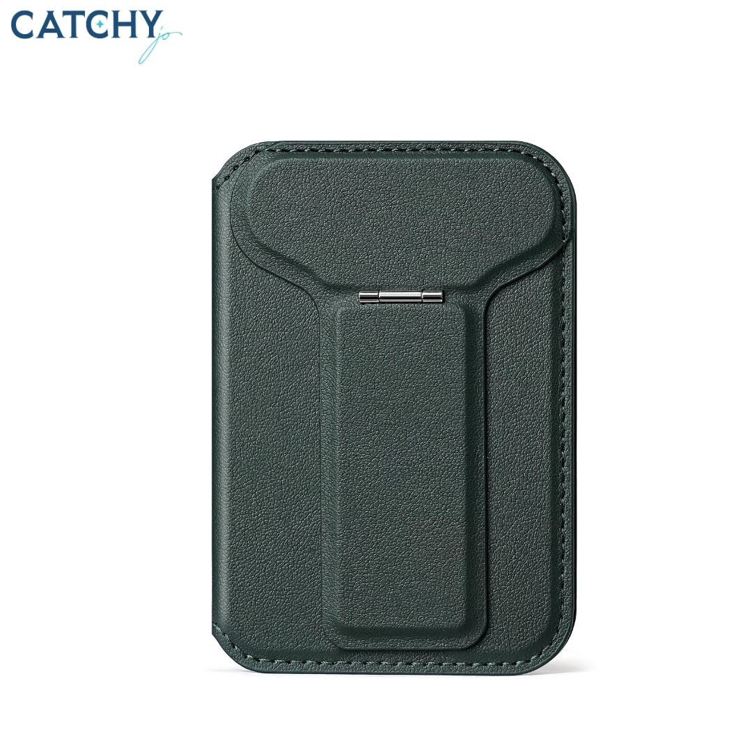 Slim Leather Magnetic Phone Wallet Holder