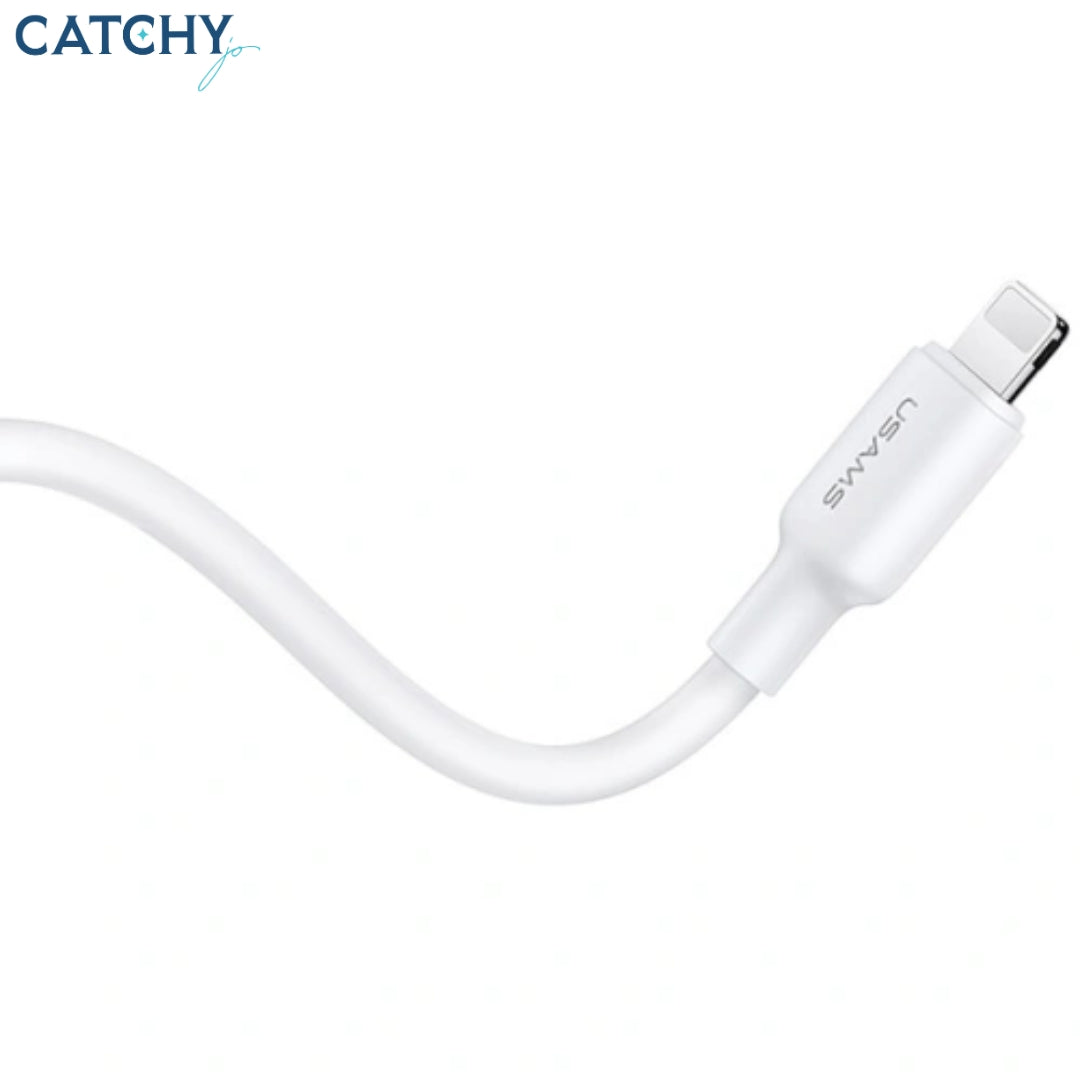 USAMS CC183 Type-C Single Port Fast Charging Adapter With Lightning Cable (20W)