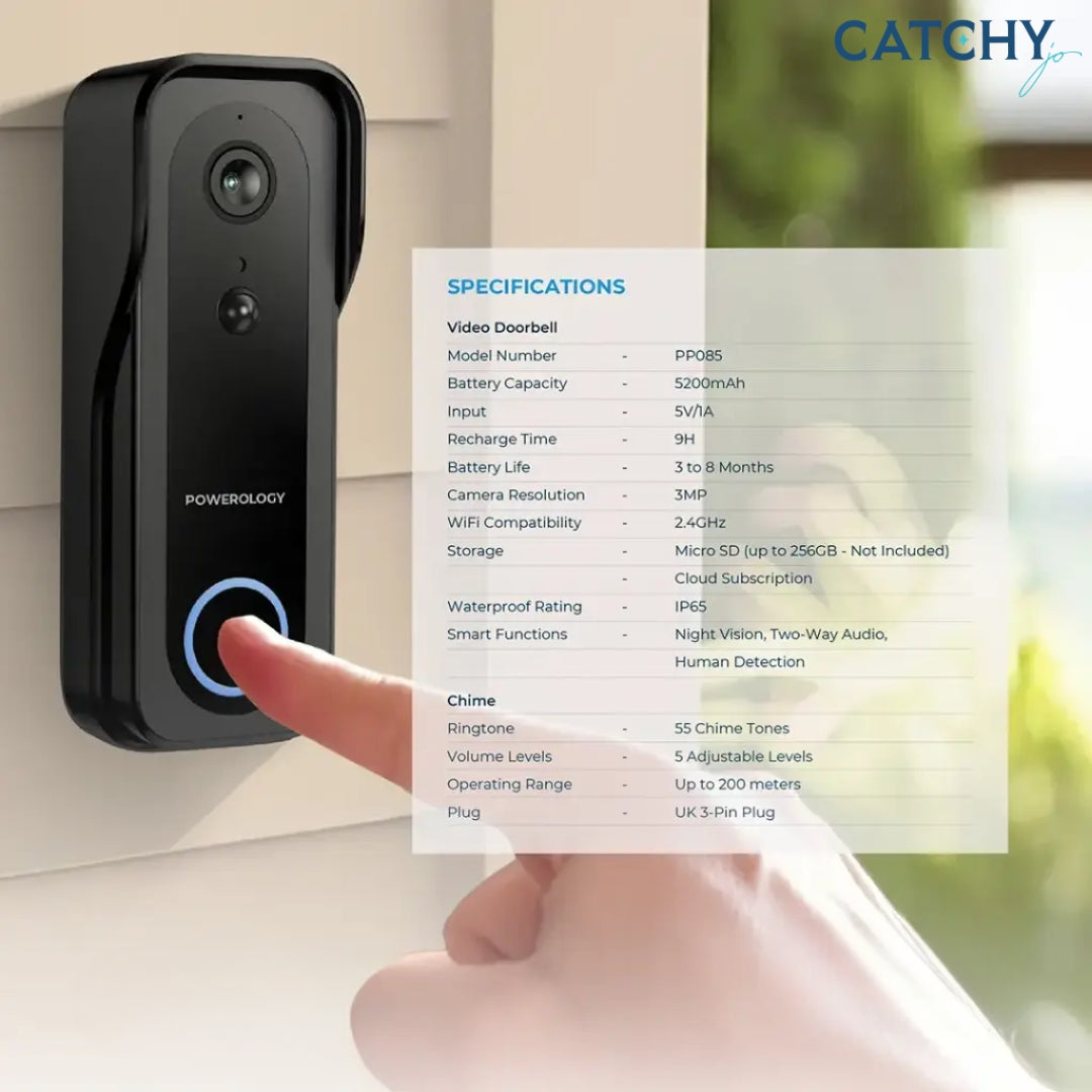 Powerology Smart Doorbell Camera