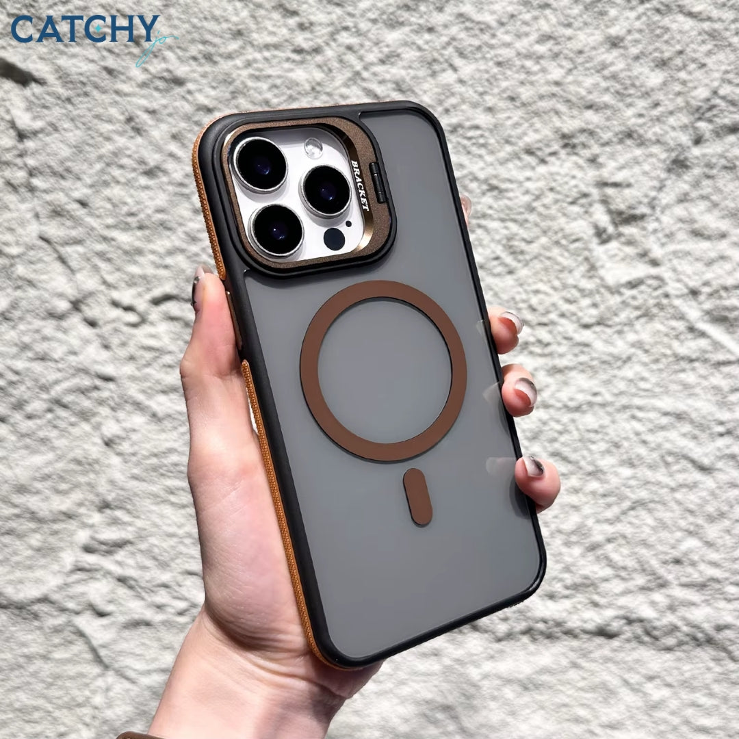 Creative Lens Bracket Magnetic Suction iPhone Case