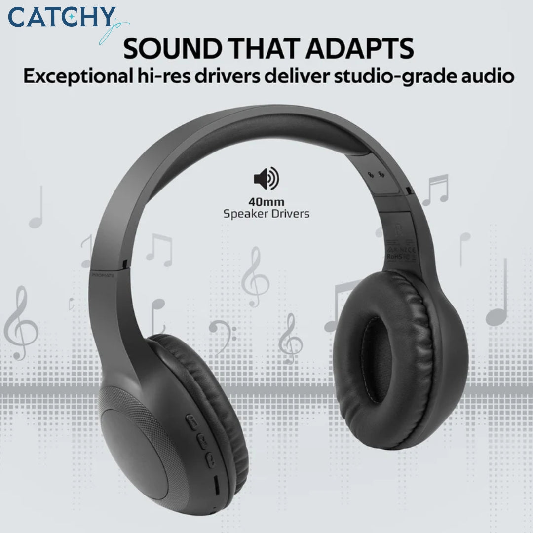 PROMATE LaBoca Deep Bass Over-Ear Wireless Headset