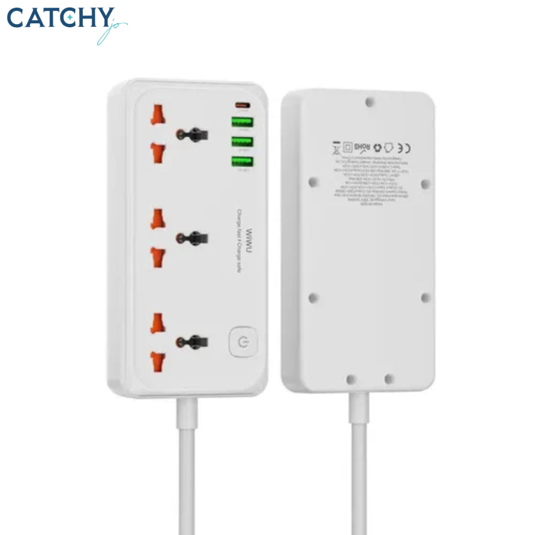 WiWU WI-S005 Multiple Function Gan UK Power Strip (30W)
