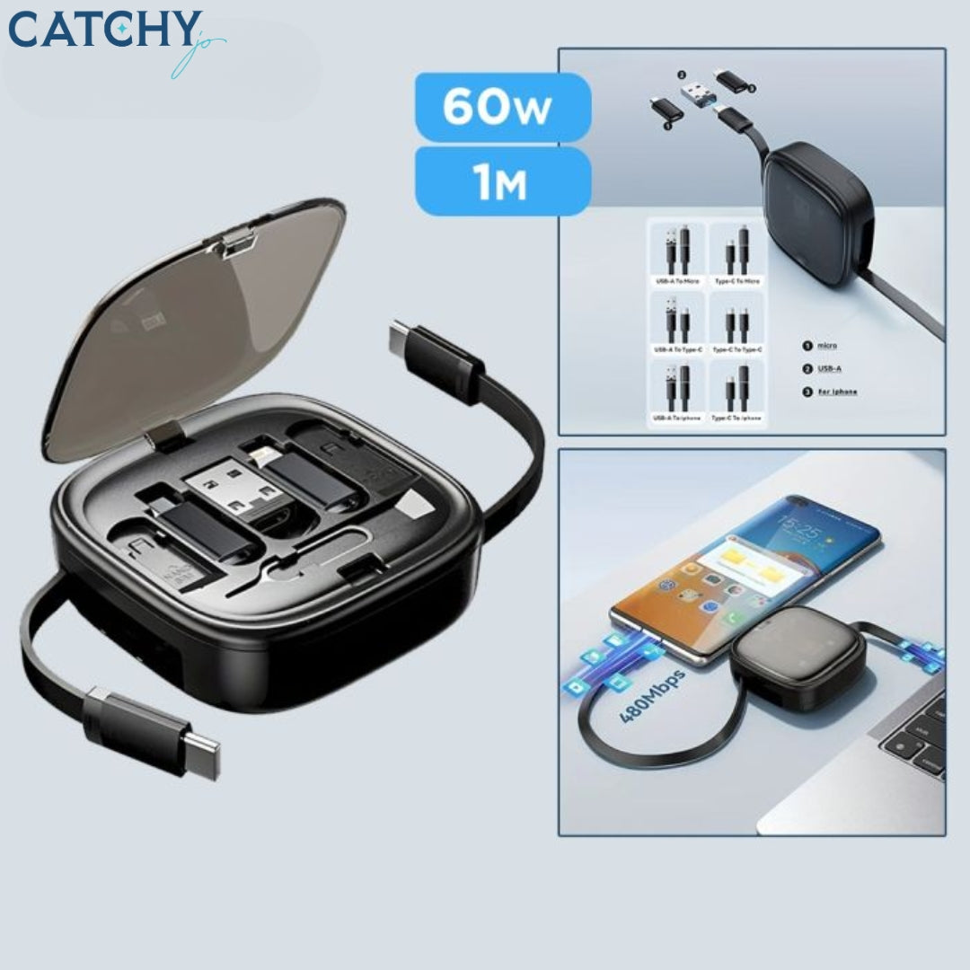 طقم كابلات بيانات Moxom LX-XB878 مع موصلات (60W)
