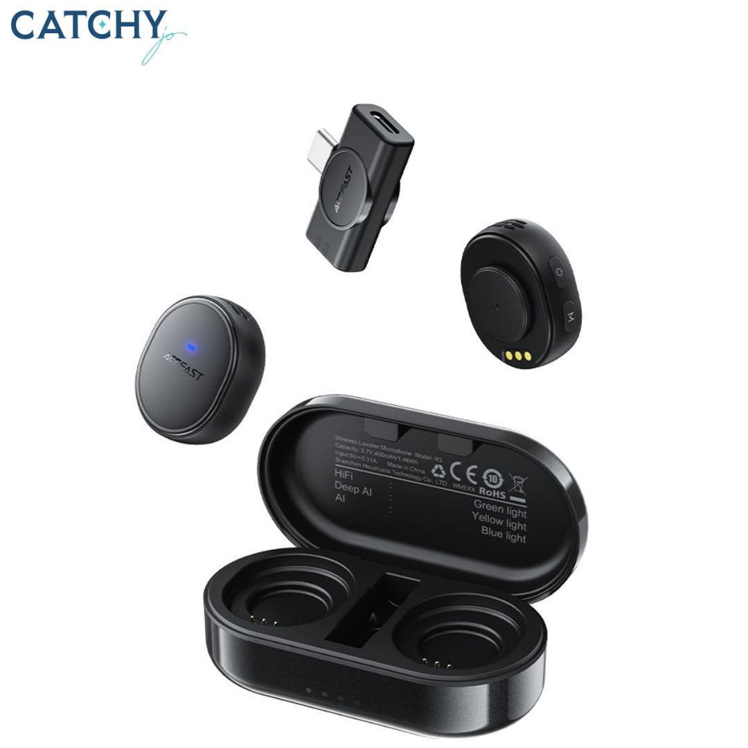 ACEFAST R3 Wireless Magnetic Lavalier Microphones