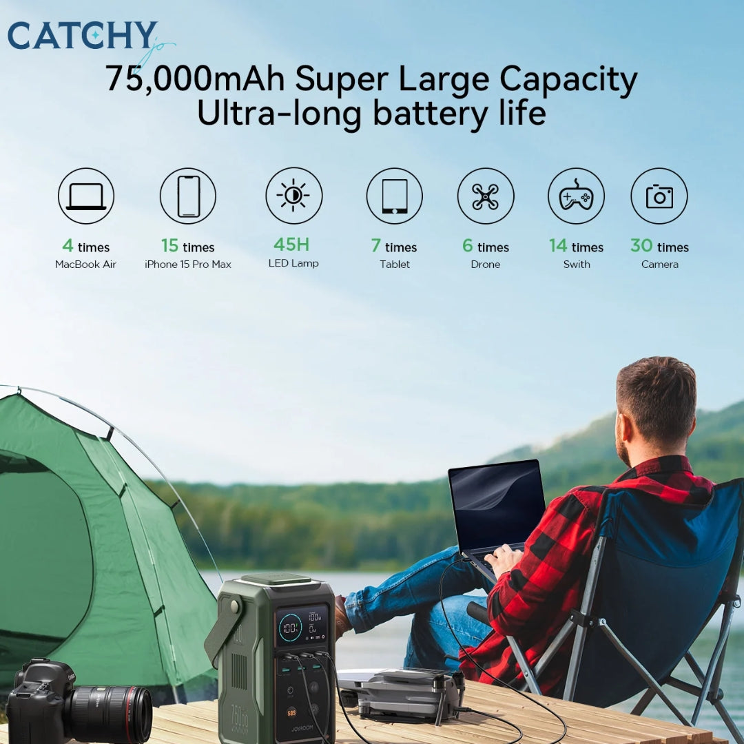 JOYROOM JR-PBF10 باور بانك مع مصباح قابل للسحب (75000mAh)