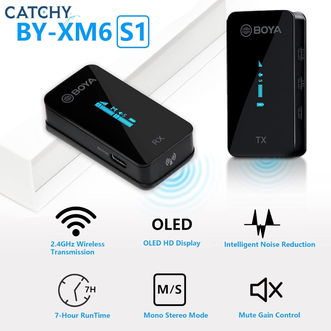 BOYA BY-XM6-S1 Wireless Lavalier Microphone