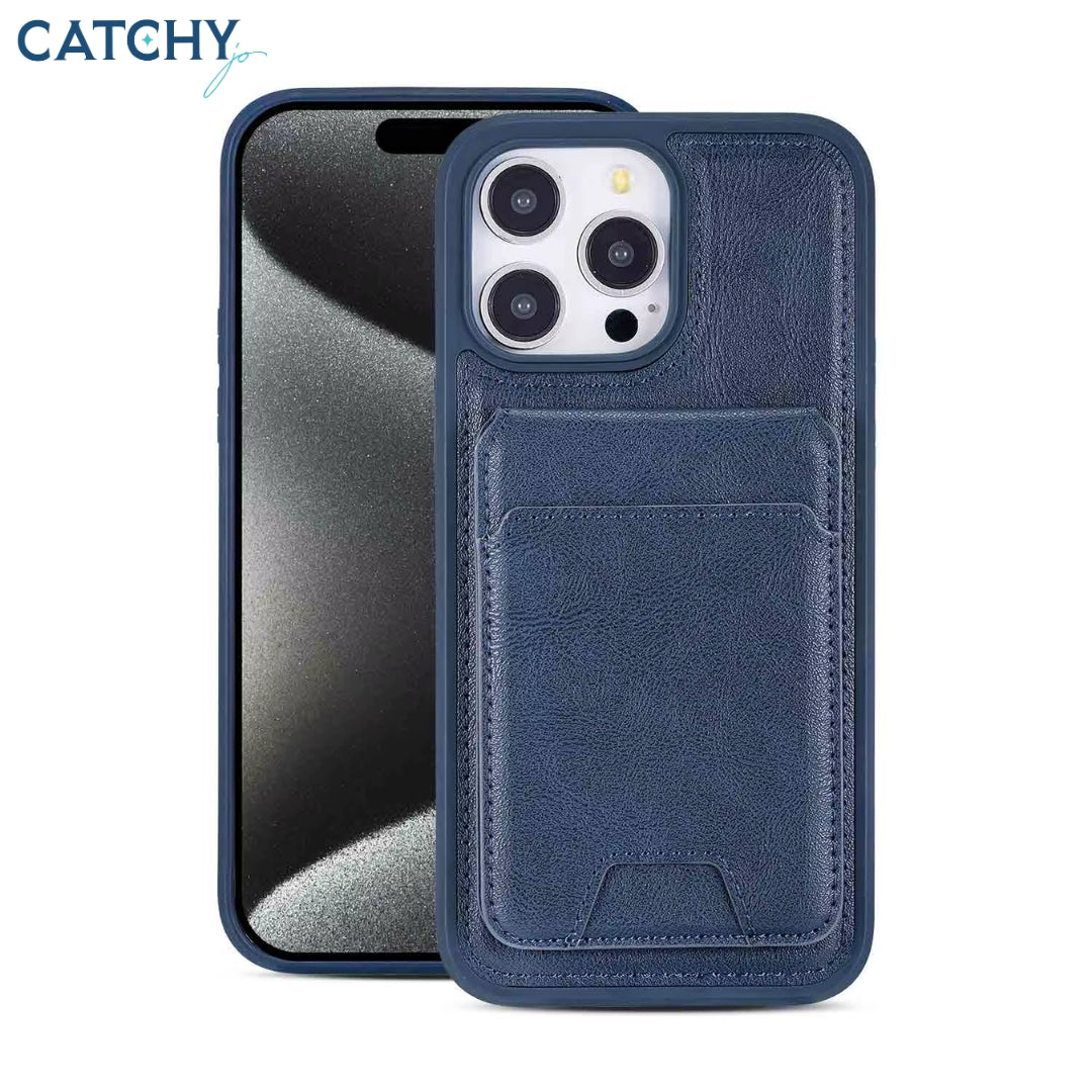 iPhone Magnetic Leather Case With Card Slot