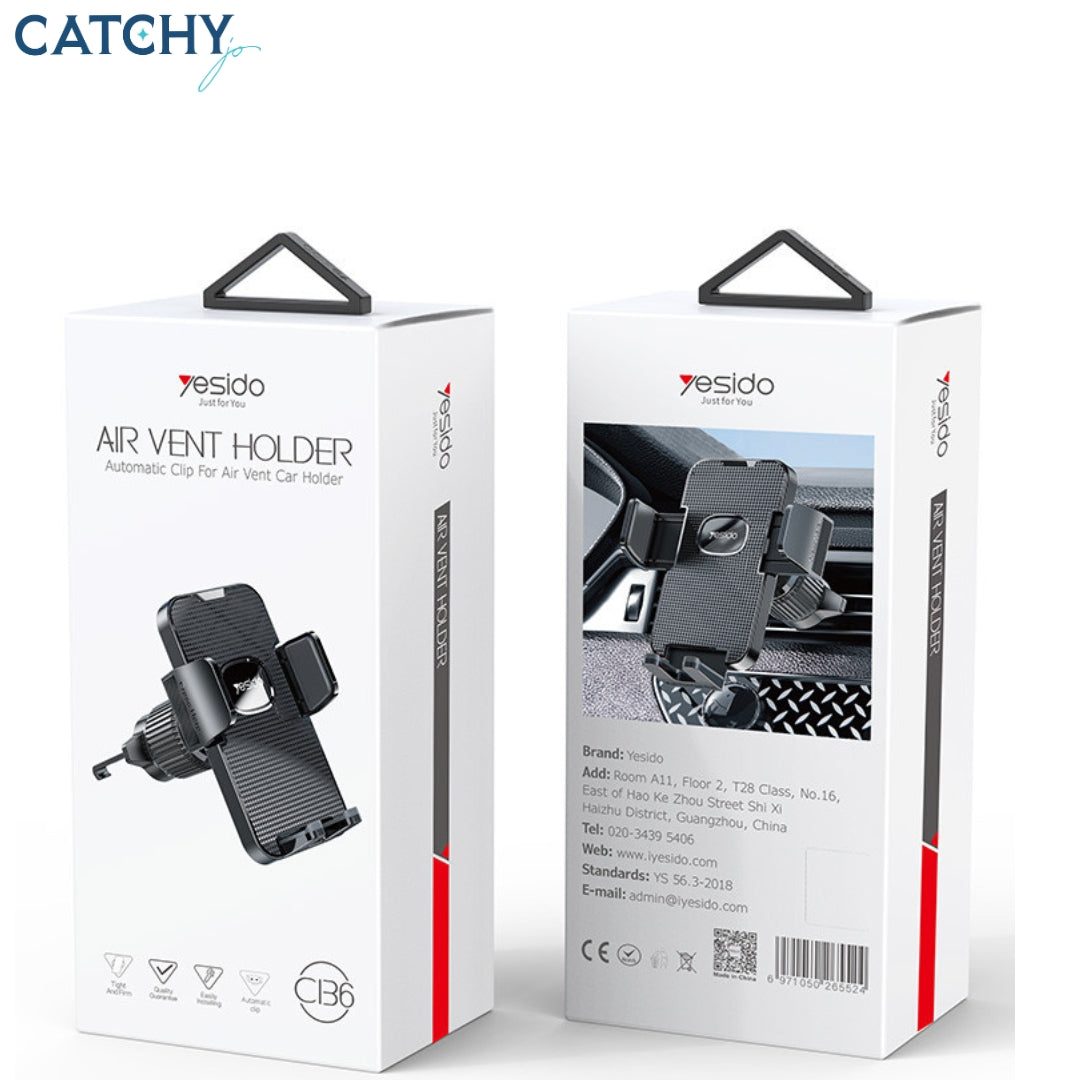 YESIDO C136 Angle Rotation Air Outlet Clip Car Phone Holder