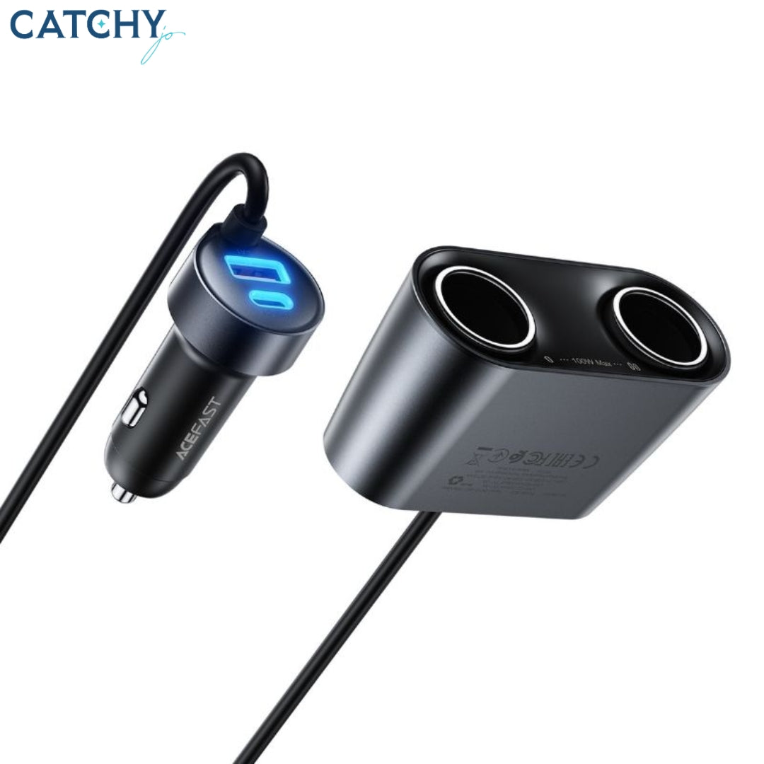 ACEFAST B22 2-in-1 Car Charger Hub Sockets (152W)