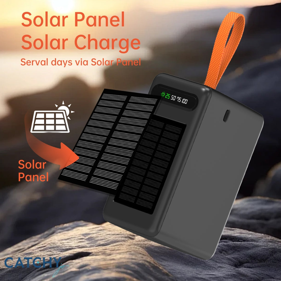 Aspor A377 6-Port Output Outdoor Solar Power Bank (80000mAh)