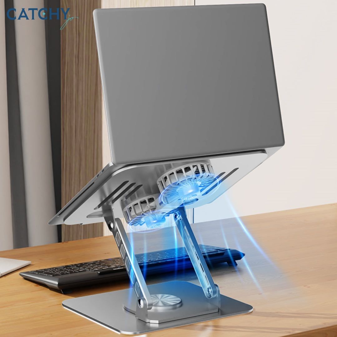 360 Degree Rotatable Desktop Laptop Stand With Fan