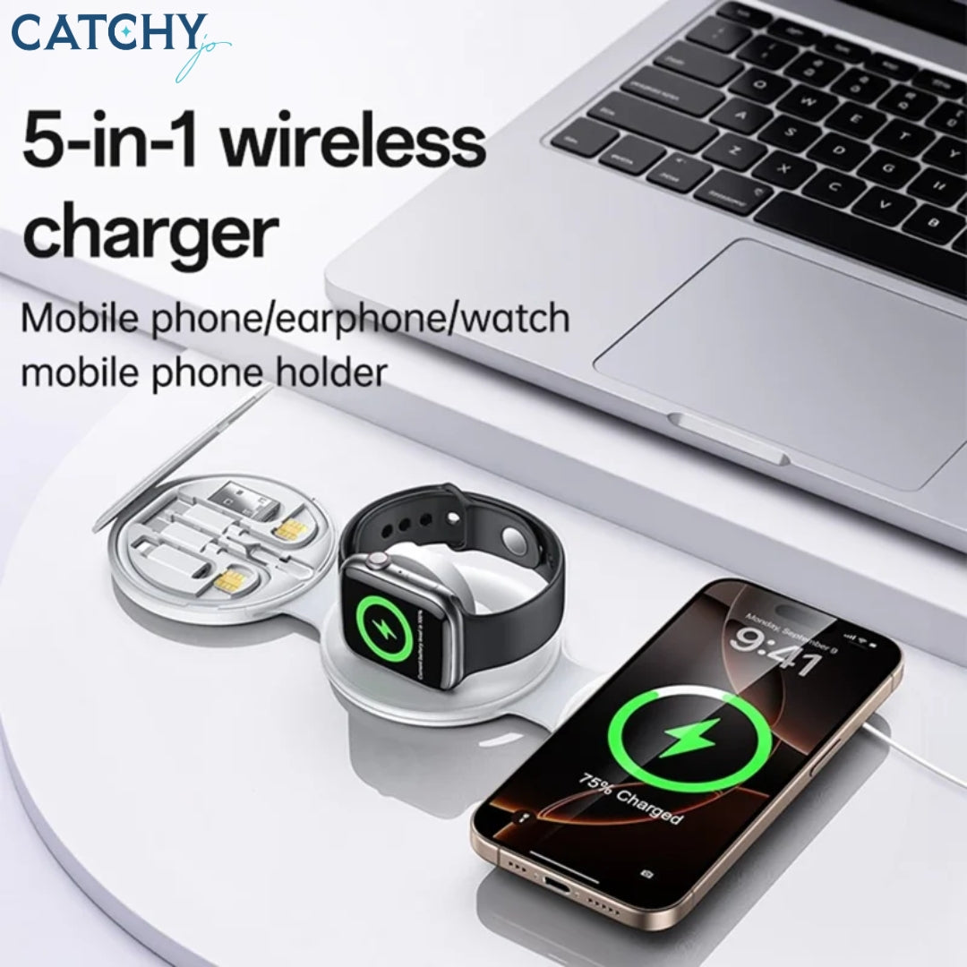 YESIDO DS29 5-in-1 Foldable Wireless Charger