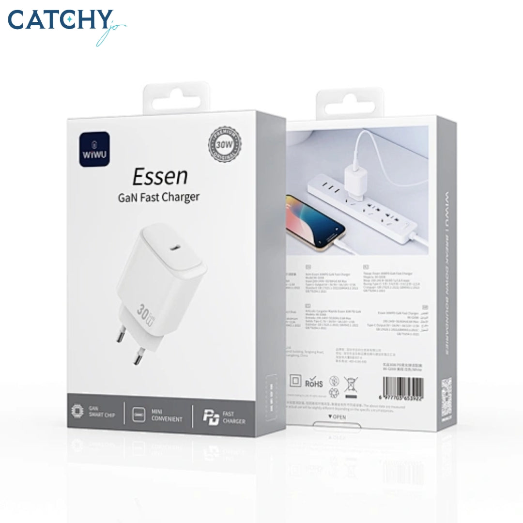 WiWU Wi-G008 Essen GaN Fast Charger Adapter (30W)