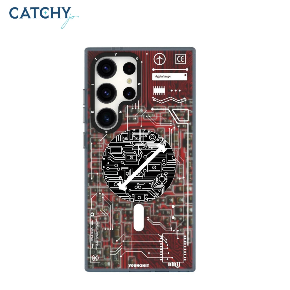 Youngkit Futuristic Circuit Board MagSafe Samsung Galaxy S24 Case