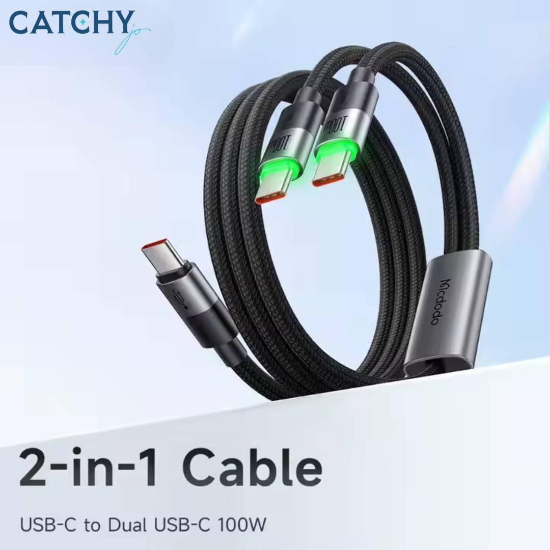 MCDODO 670674 2 in 1 Fast Charging Data Cables (100W)