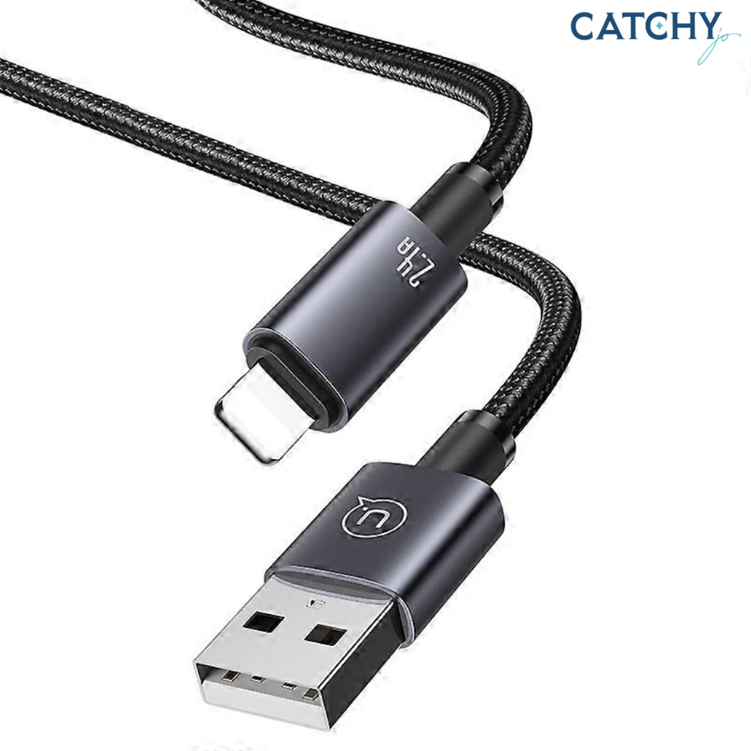 USAMS SJ667 USB-A To Lightning Aluminum Alloy Fast Charging and Data Cable (1.2M)