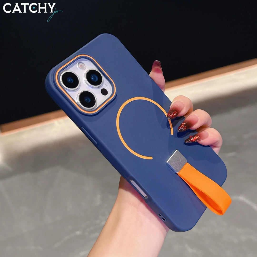iPhone Magnetic Case With Finger Ring Lanyard