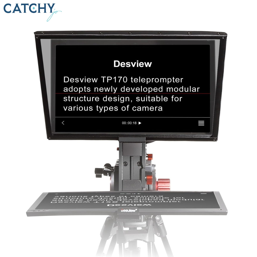 Desview TP170 17" Portable Universal Teleprompter With Aluminum Case